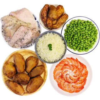 【田食原】輕食健身10件組3800g(方便即食 冰烤地瓜 超嫩雞胸肉 毛豆 花椰菜米 健康減醣 輕食健身餐 低熱量)