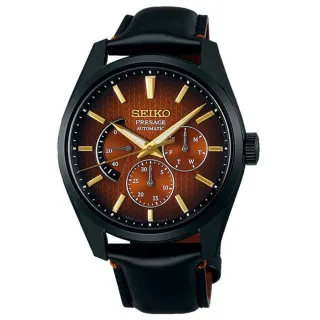 【SEIKO 精工】Presage 調酒師 歌舞伎限量款 馬臀皮機械錶-40.2mm(SPB329J1/6R21-01J0R)