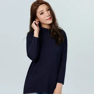 【BOBSON】女款反褶高領上衣(38083-53)