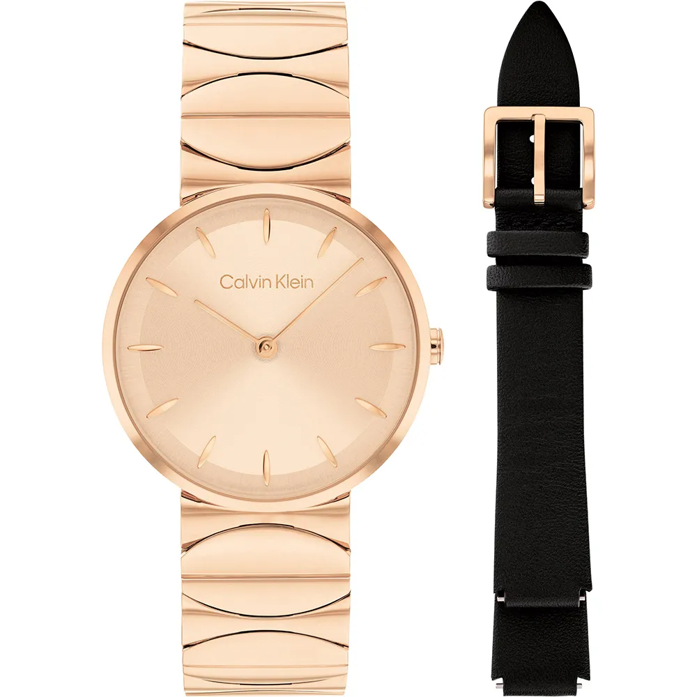 【Calvin Klein 凱文克萊】CK Enchant 極簡女錶-30mm 附贈原廠皮錶帶 520送禮 禮物(25700001)