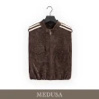 【MEDUSA 曼度莎】出清品｜棕色絨布運動休閒無袖背心外套（M-XL）｜運動風外套 運動風背心(505-7070A)