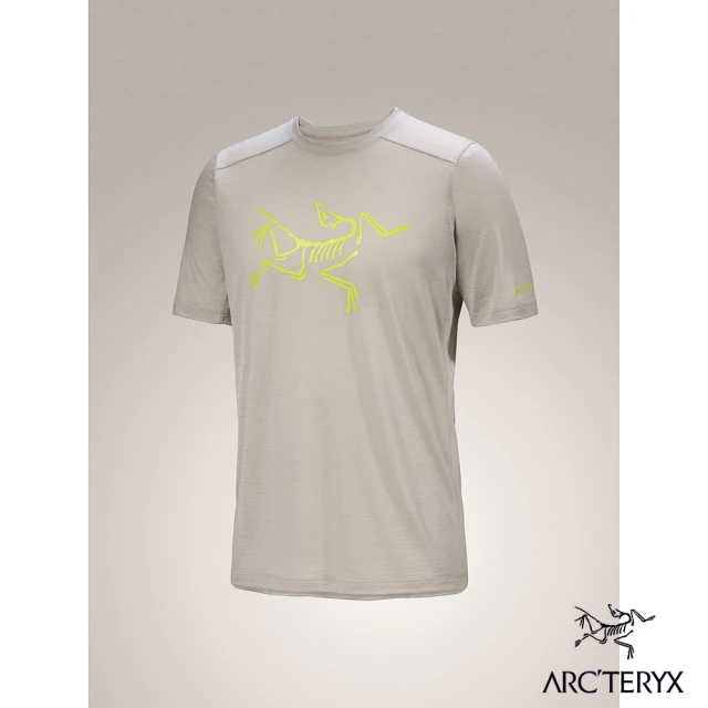 Arcteryx 始祖鳥 男 Ionia Logo 羊毛短袖圓領衫(盧恩褐/喜悅黃)