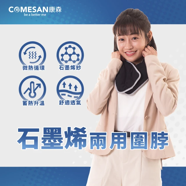 COMESAN 康森 石墨烯兩用圍脖(台灣製造)