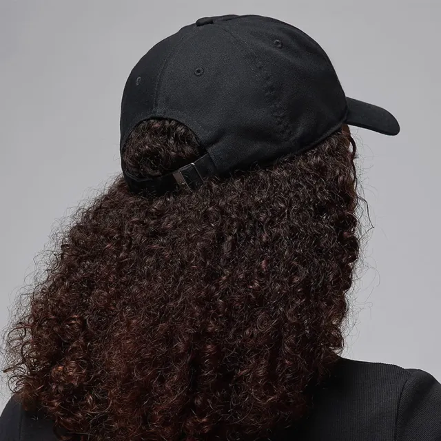 【NIKE 耐吉】帽子 老帽 遮陽 男 女 J CLUB CAP US CB FLT PATCH Jordan 喬丹 黑色(FD5181013)