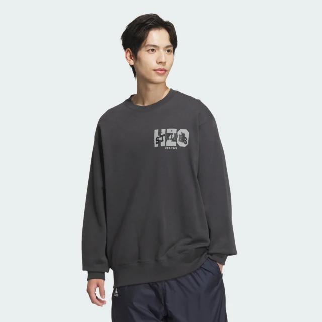 adidas 愛迪達 長袖上衣 男款 大學T 運動 亞規 CLG SWEATSHIRTS 灰黑 JG8553