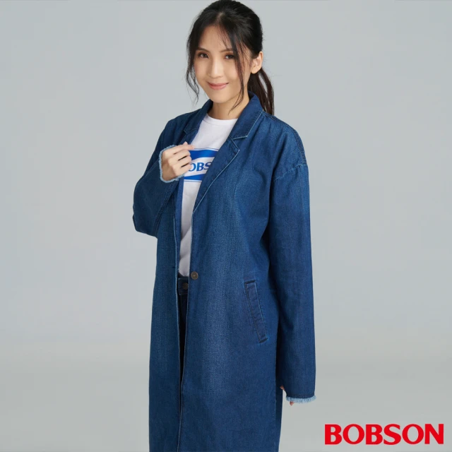 BOBSON 女款西裝領牛仔外套(JL0001-53)