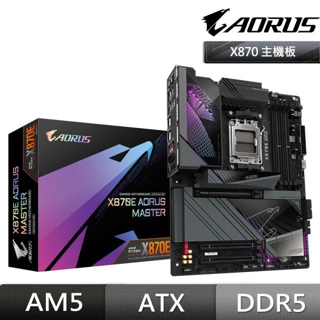 【GIGABYTE 技嘉】X870E AORUS MASTER DDR5 主機板