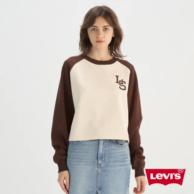 【LEVIS】女款 長袖 大學T 休閒印花 長袖上衣 熱賣單品 0016B-0001