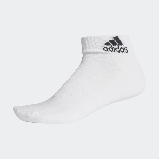 adidas 愛迪達 Cush Ank 腳踝襪 足弓支撐 加厚 運動 休閒 訓練 舒適 白 3入裝(DZ9367)