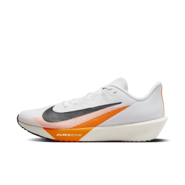 【NIKE 耐吉】雙11 運動鞋 慢跑鞋 男鞋 NIKE AIR ZOOM RIVAL FLY 4 白橘 緩震 氣墊 彈力 輕盈(FV6040101)