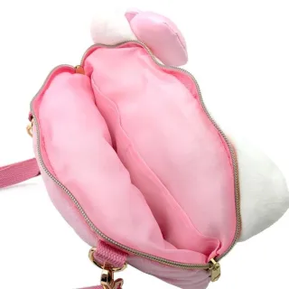 【小禮堂】雙11 Sanrio 三麗鷗 Hello Kitty 大臉造型玩偶斜背包 - 50週年The Future in Our Eyes