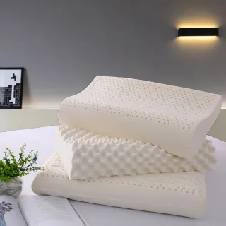 【ISHUR 伊舒爾】100%泰國天然乳膠枕2入 多款任選(加碼贈歐式壓框枕套2入/枕頭/泰國乳膠)