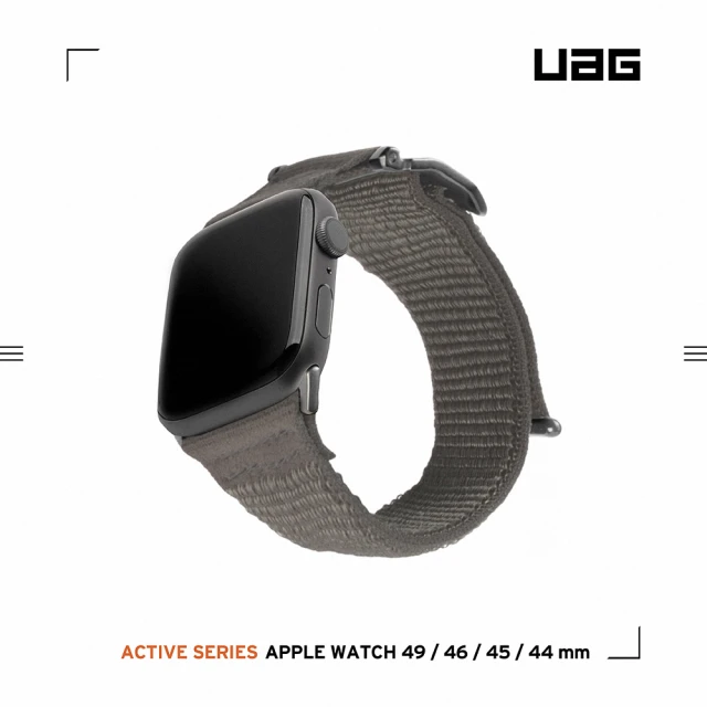 UAG Apple Watch 42/44/45/46/49mm 時尚尼龍錶帶V2-鈦灰(手錶帶)