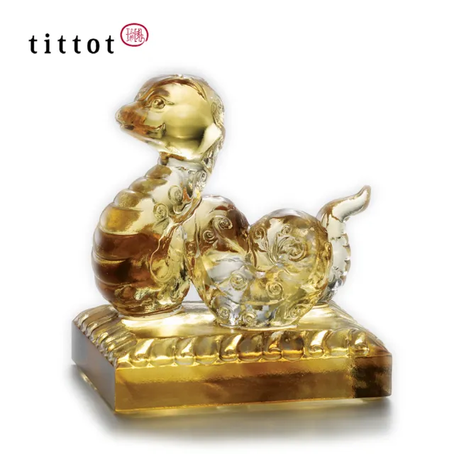 【tittot 琉園】振奮起舞-擺飾(蛇/琉園十二肖飲水思源系列/迎賓/禮品/典藏/水晶/琉璃/祝福)