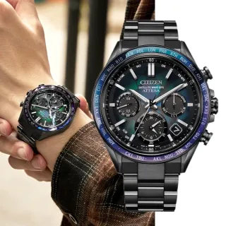 【CITIZEN 星辰】100週年 LAYERS of TIME 宇宙幻彩限定款 GPS衛星對時手錶 44.6mm(CC4057-60E)