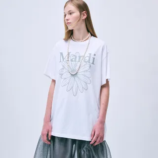 【MARDI MERCREDI】印花短TEE 白色 經典小雛菊 灰綠花 寬鬆 UNISEX TSHIRT FLOWERMARDI