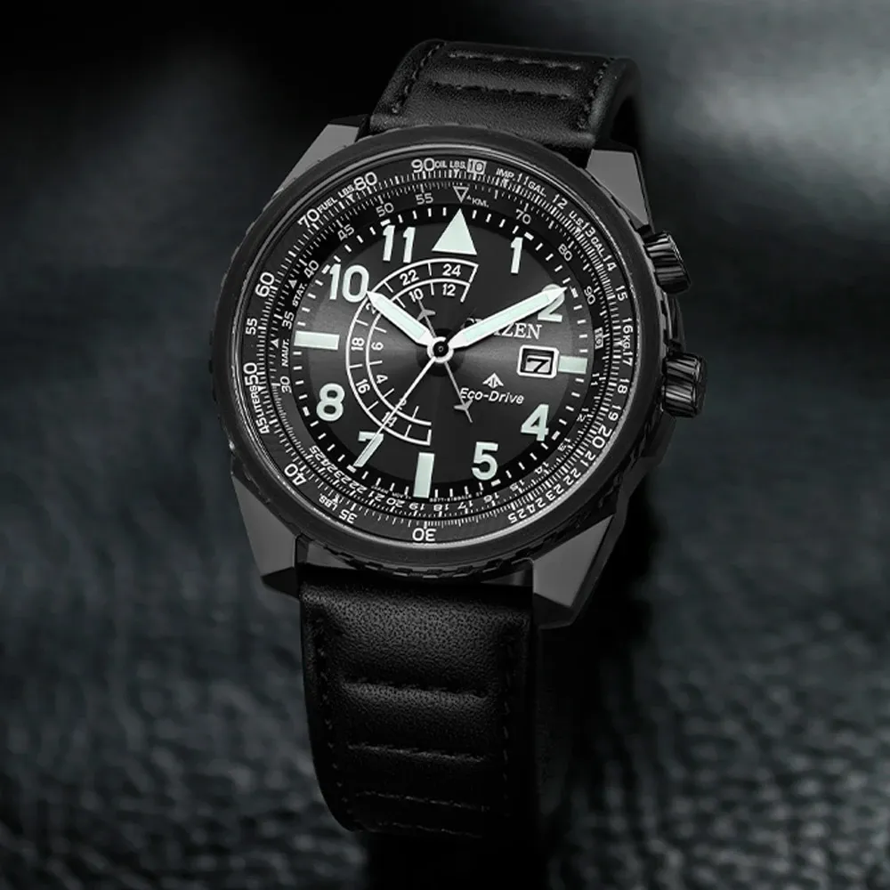 【CITIZEN 星辰】PROMASTER 光動能兩地顯示航空錶 男生禮物 送禮推薦 42.5mm(BJ7135-02E)
