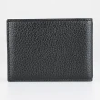 【BALLY】BALLY Ribbon燙銀LOGO小牛皮黑白黑條紋3卡對折卡夾(男款/黑)