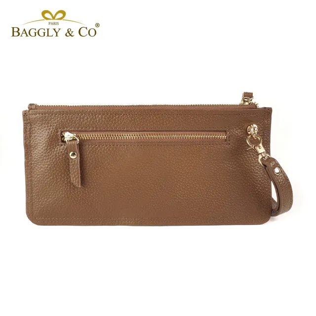 【BAGGLY&CO】雙11 轉釦拉鏈手拿長夾 信封扁夾