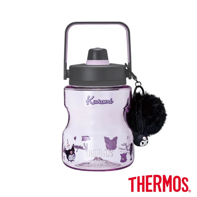 【THERMOS膳魔師】超值2入_酷洛米不鏽鋼輕量彈蓋保溫瓶500ml+輕水瓶1200ml(JNL-504KU-DGY+TCSS-1200BP-KU)