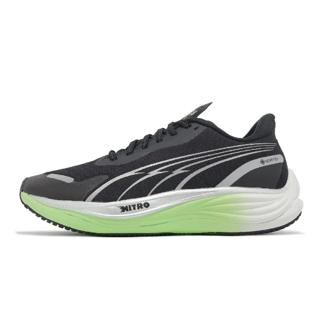 【PUMA】慢跑鞋 Velocity Nitro 3 GTX Wns 女鞋 黑白 防水 氮氣中底 運動鞋(379802-01)