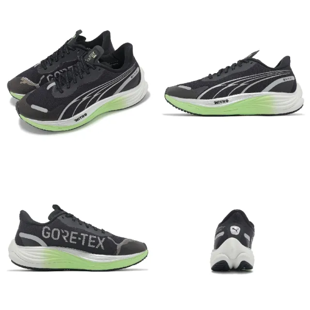 【PUMA】慢跑鞋 Velocity Nitro 3 GTX Wns 女鞋 黑白 防水 氮氣中底 運動鞋(379802-01)
