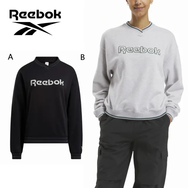 【REEBOK】TEAM CREW 長袖上衣_女(兩款任選)