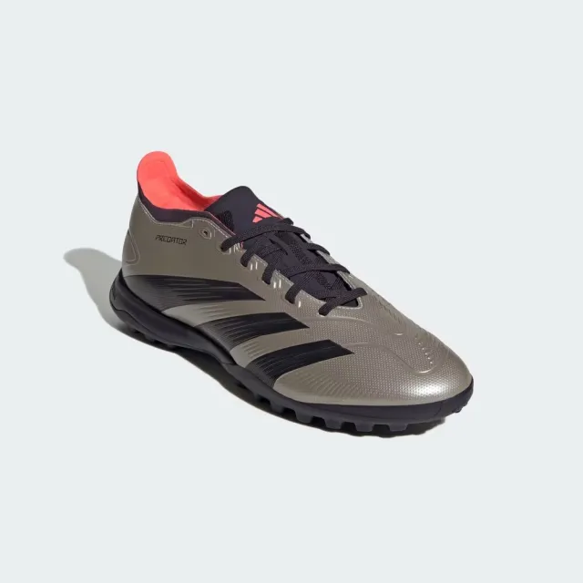 【adidas 愛迪達】Predator League TF 男女 足球鞋 小碎釘 人工草皮 訓練 香檳金 黑(IF6376)