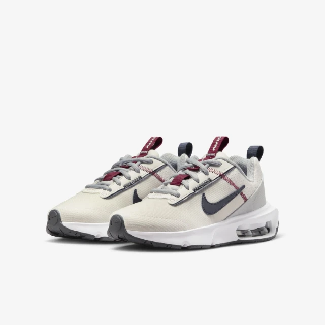 NIKE 耐吉 休閒鞋 Air Max Intrlk Lite GS 大童 女鞋 米白 酒紅 灰 氣墊 運動鞋(DH9393-006)