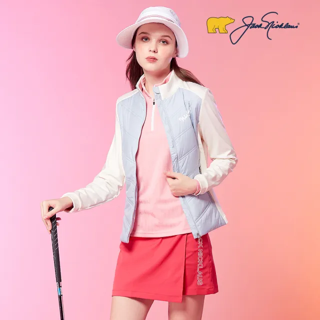 【Jack Nicklaus 金熊】GOLF女款防潑水鋪棉休閒外套(藍色)