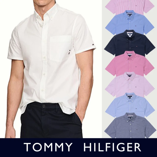 Tommy Hilfiger TOMMY 經典刺繡Logo短袖襯衫 上衣-多色組合(/平輸品/)