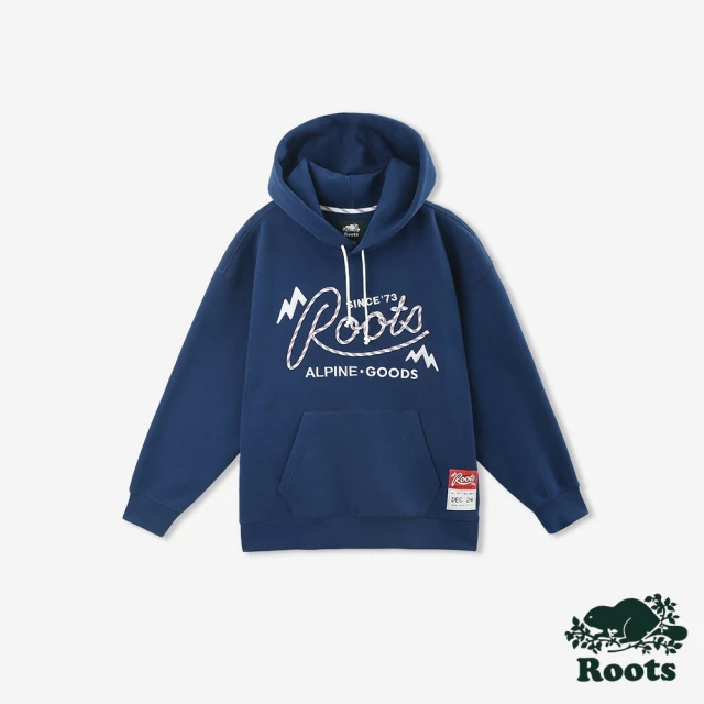 Roots Roots中性-ALPINE GOODS 連帽上衣(藍色)