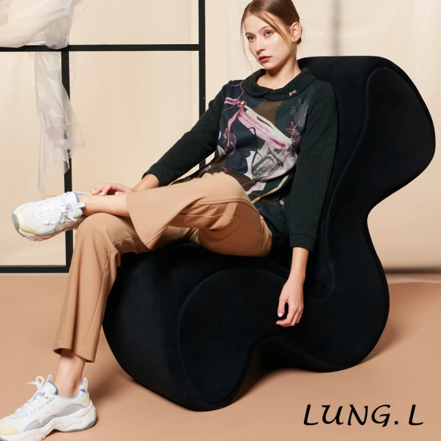 LUNG.L 林佳樺 LR18E70 駝色修身直筒女裝長褲(秋冬新品 加大尺碼)