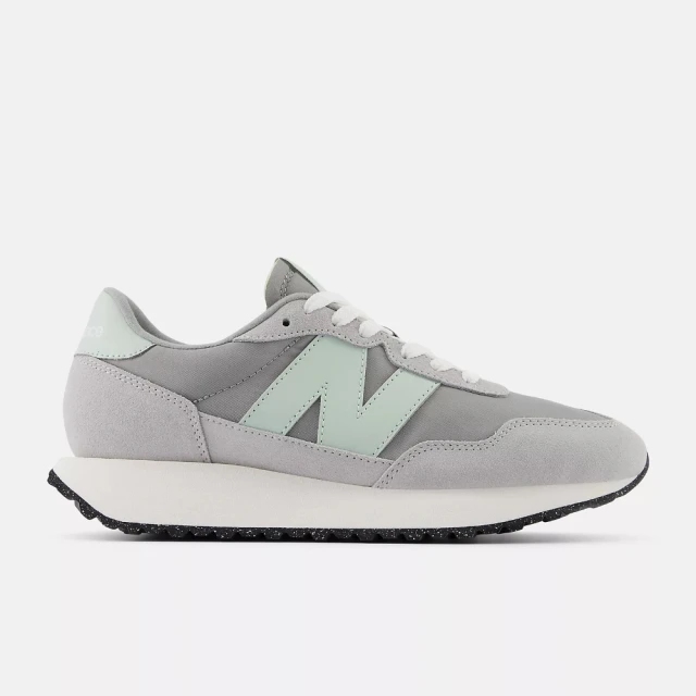 NEW BALANCE 237 女鞋 休閒鞋 運動鞋 灰 綠 皮革 麂皮 B楦 NB(WS237CE)