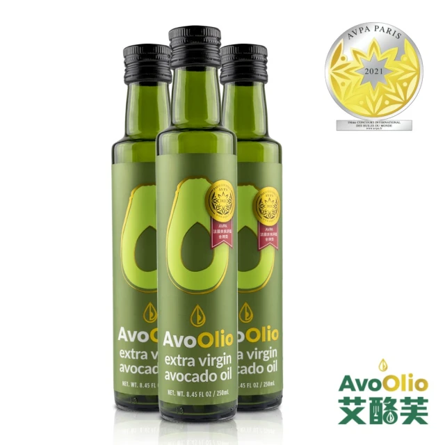 AvoOlio 艾酪芙 特級初榨酪梨油 250mlx3入(適合生飲、涼拌與熱炒)