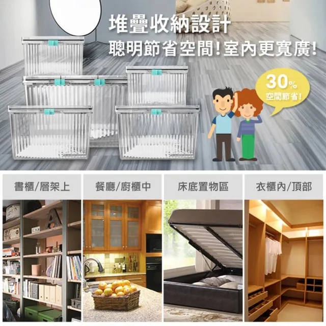 【Kamera 佳美能】6.7L 公升 免插電氣密防潮箱(LH型 附濕度計 50g 乾燥劑一入 收納箱)