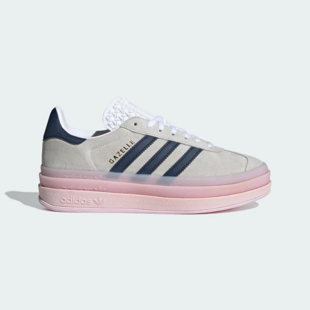 adidas 愛迪達 Gazelle Bold W 女 休閒鞋 經典 復古 三葉草 厚底 增高 灰粉(IE6508)