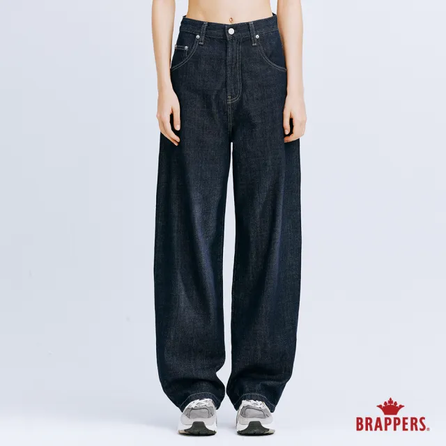 【BRAPPERS】女款 Boy friend系列-全棉錐形牛仔褲(深藍)