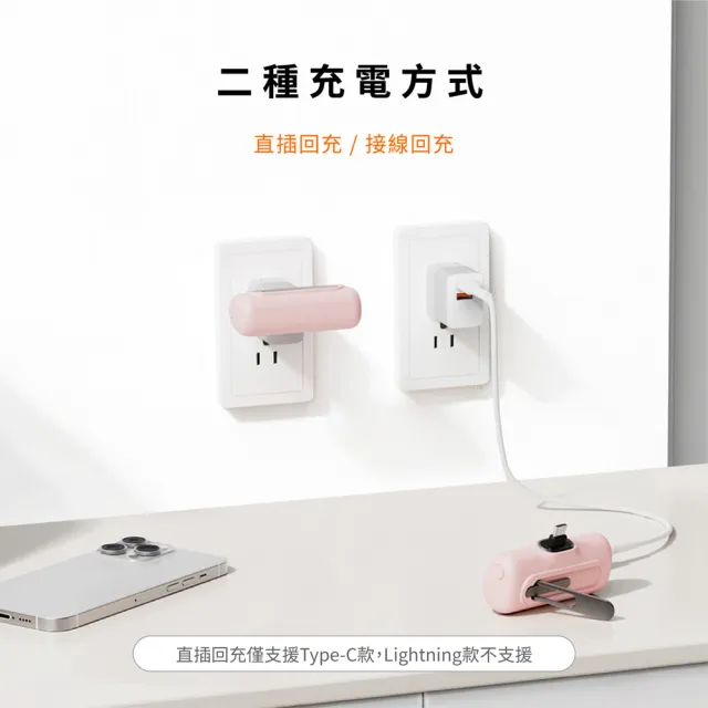 【iWALK】LPS001C 5000mAh 18W五代PRO快充行動電源-支架款 Wh標示(Type-C安卓專用頭/直插式)