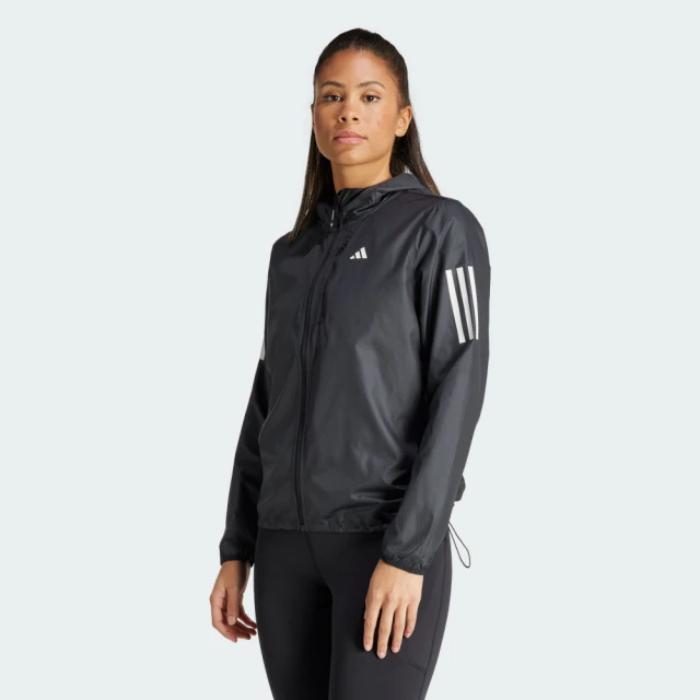 adidas 愛迪達 外套 女款 運動連帽外套 亞規 OTR B JKT 黑 IN1576(S2795)