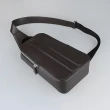 【BALLY】BALLY Mythos燙印字母LOGO十字紋再生牛皮拉鍊胸掛包(烏木)