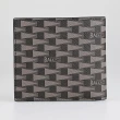 【BALLY】BALLY Pennant內裡銀箔字LOGO印花牛皮三角旗設計8卡對折短夾(男款/黑x多色)