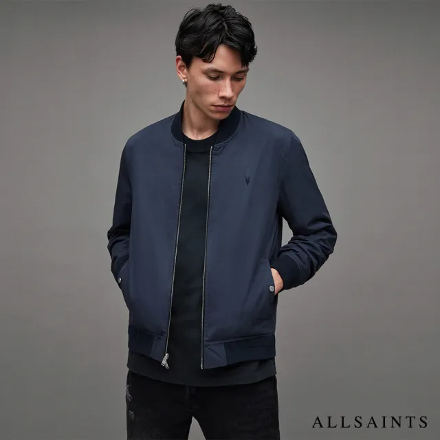 【ALLSAINTS】BASSETT 正反兩穿飛行員外套BLACK/COMMAND BLUE MJ025Y(常規版型)