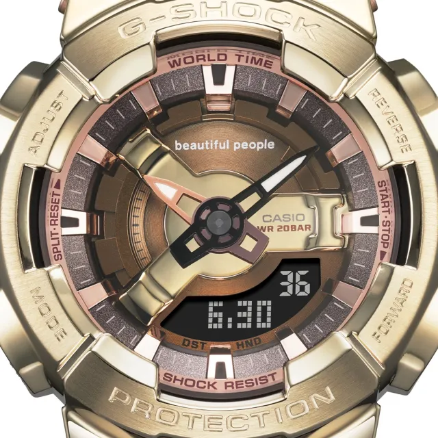 【CASIO 卡西歐】G-SHOCK x beautiful people 限量聯名 輕巧時尚 耀眼獨特 GM-S110BP-5A_42mm