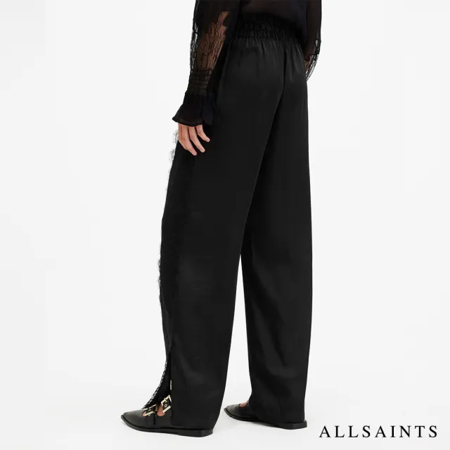 【ALLSAINTS】TYLER 蕾絲高腰寬褲Black W026TB(常規版型)