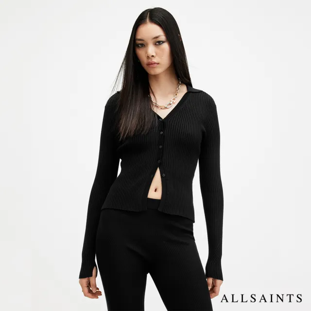 【ALLSAINTS】CRUZ 針織外套Black W105KB(貼身版型)