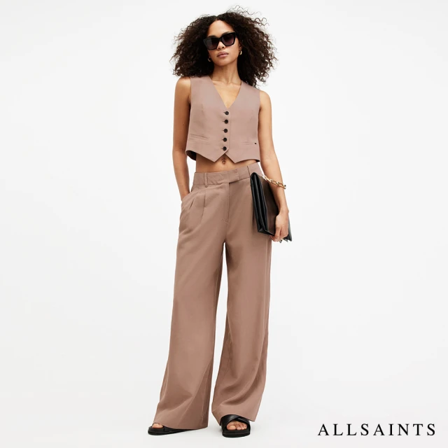 ALLSAINTS DERI 亞麻西裝寬褲Doe Brown WT026Y(寬褲版型)