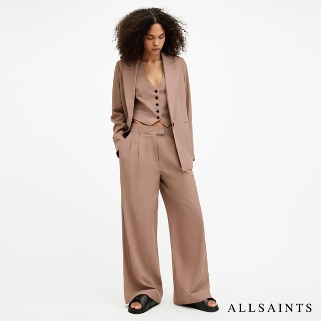 【ALLSAINTS】DERI 亞麻西裝外套Doe Brown WT521Z(舒適版型)