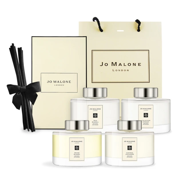 【Jo Malone】擴香165ml+品牌提袋-多款可選(英國梨與小蒼蘭/青檸羅勒葉/藍風鈴/橙花-國際航空版)