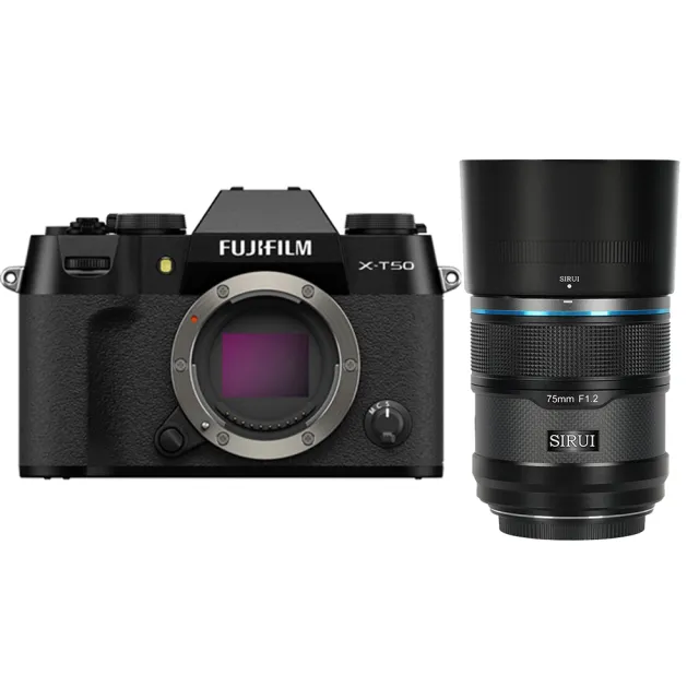 【FUJIFILM 富士】X-T50 單機身 + SIRUI Sniper 75mm F1.2 APSC 鏡頭 --公司貨